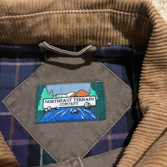 Northeast Terrain Company Brown Canvas Workwear Jacket Flannel Lined size L - Picture 4 of 5